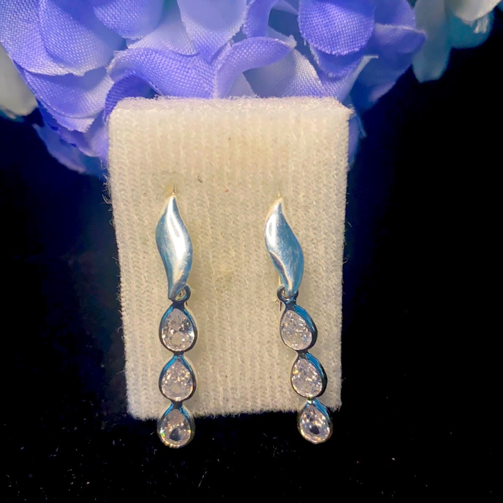 S925 New Three Tear drops Earrings💧💧💧